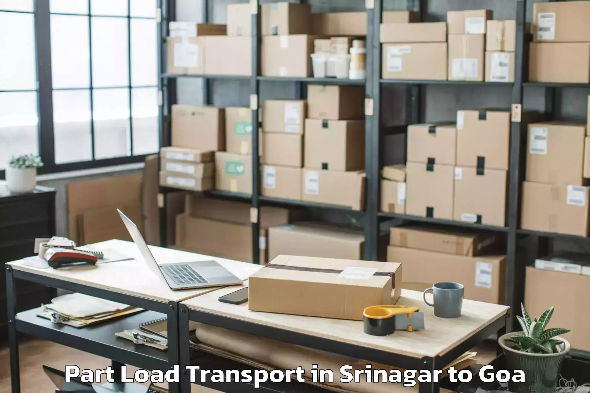 Reliable Srinagar to Siolim Part Load Transport